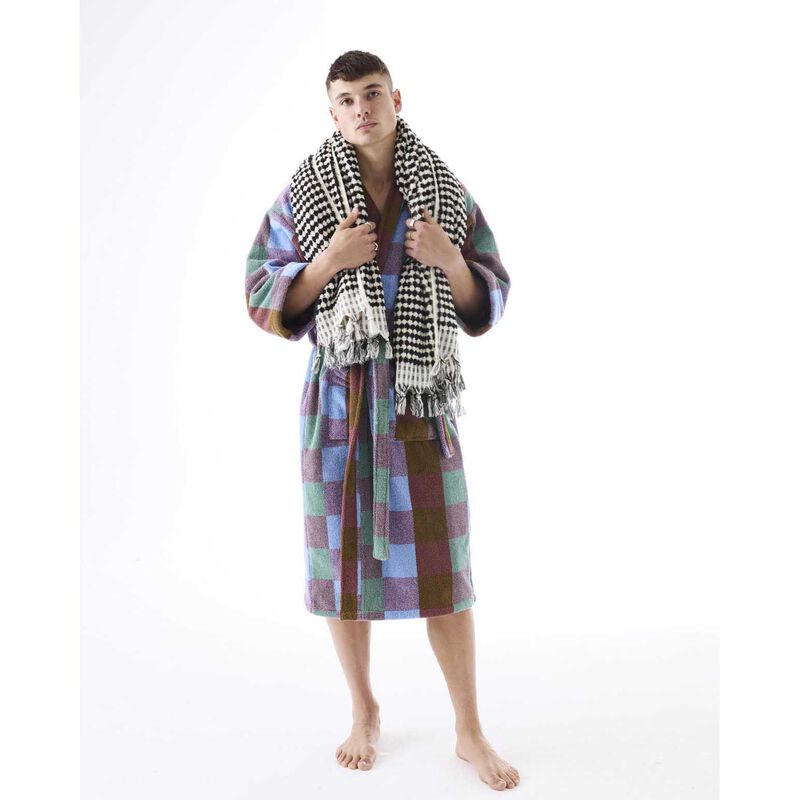 Kip&Co Bondi Tartan Terry Bath Robe image number 3
